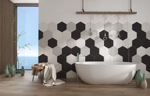 Hexagon Palette Light Grey 25.8cm x 29cm